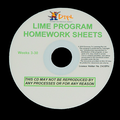 Lime Homework Sheets CD